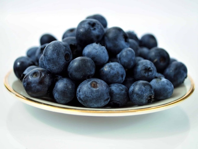 A majestic bowl of blueberries.